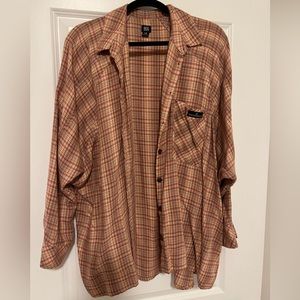 NWOT - Urban Outfitters BDG Flannel Shirt Pink & Orange Size L